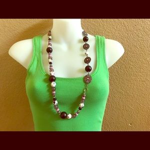 One Strand Opera Type Long Necklace